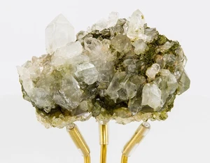 Green Epidote and Quartz Crystal Cluster Hakkari Turkey 66mm 89g H2094 - Picture 1 of 13