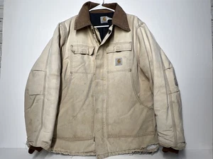Chaqueta Carhartt De Colección Para Hombres XL 46 CQ186 Hecha en Unión Años 90 Envejecida Tareas Grunge - Imagen 1 de 12