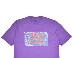 NWT Palace Skateboards Men's Now That's What Logo T-Shirt Purple L DS AUTHENTIC