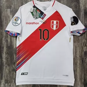 Camiseta de fútbol local Maratón Perú 2021 Christian Cueva para hombre S Copa América - Imagen 1 de 11