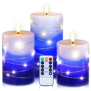 Flameless Candle, LED Candle, Battery-Powered Candle, Recessed String Lights,... - Picture 1 of 6