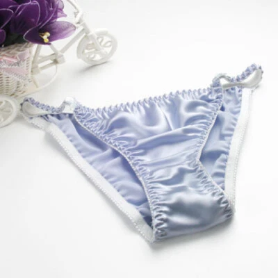 2 pares de bikinis 100 % seda ropa interior para hombre mujer bragas playa bragas al aceite brillantes Foto 1 de 4