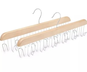 Wooden Belt Hanger 2-Pack, Amazon Basics- For belts, Ties, Accessories 40 cm 537 - Picture 1 of 3
