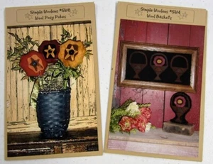 Set Of 2 Simple Woolens Appliqué Patterns #SW4 Wool Baskets & #SW6 Wool Posy Pok - Picture 1 of 5