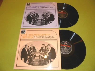 Beethoven Middle Quartets Vol.1 & 2 Hungarian Quartet HQS 1159/60 STEREO 2xLP NM - Image 1 of 4