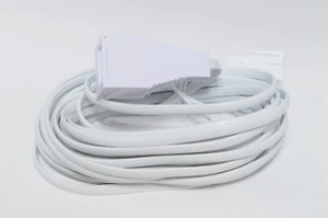 Cable de extensión de teléfono BT 5m 6 núcleos TOTALMENTE CABLEADO macho a hembra blanco DAÑADO - Imagen 1 de 6