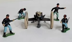 Britains Ltd Occhi Destri Guerra Civile Unione Artiglieria Equipaggio con Cannone Napoleone - Foto 1 di 10