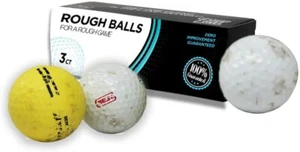 ROUGH BALLS FOR A ROUGH GAME - GOLF GAG Gift FOR MEN , SLEEVE OF THREE - Picture 1 of 4