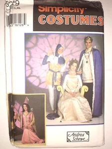 King Jester Queen Medieval Robe L XL Simplicity 9229 Sewing Pattern Costume - Bild 1 von 5