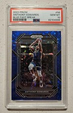 2022-23 Panini Prizm Fast Break Blue Anthony Edwards 90/150 PSA 10 GEM MINT