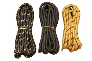 3 pair 5mm Heavy duty Round Boot Laces Shoelaces for Hiking Work Military Boots - Picture 1 of 9