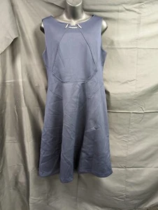 IVANKA TRUMP NAVY BLUE FIT & FLARE DRESS SIZE 12 - Picture 1 of 7