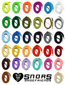 SNORS flat laces colorful 100-145 cm fat fits 11 mm shoe strap sports shoes