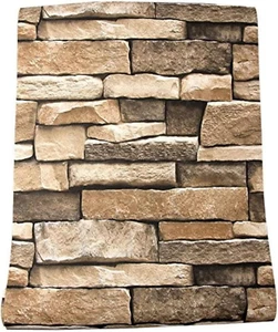 Rock Peel and Stick Wallpaper - Self-Adhesive & Removable 3D Stone Textured Viny - Picture 1 of 12