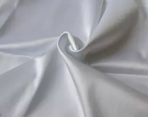 Nouveau Satin Luxury Fabric By Yard Solid White Charmeuse Silky High Quality - Picture 1 of 1