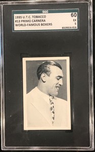 1935 UTC United Tobacco Company  World Famous Boxers #13 PRIMO CARNERA  SGC 5 EX
