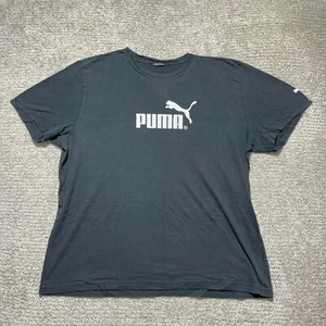 Very Used Vintage Puma Logo Shirt Adult Extra Large Black No Tag Mens - Picture 1 of 10