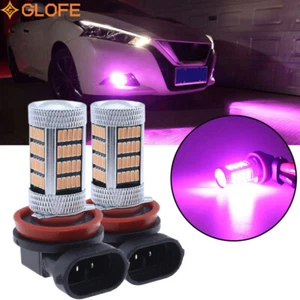 GLOFE Lighting 2600lm 14000K 92LED H16 Fog Light Driving Bulb Lamps Pink Purple - Picture 1 of 8