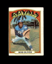 Bob Oliver Hand Signed 1972 Topps Kansas City Royals Autograph