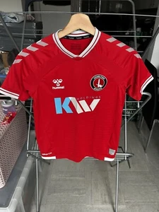 Kids Hummel Charlton Athletic FC 2020-21 Home Football Shirt Top - 10 Marlow - Picture 1 of 8
