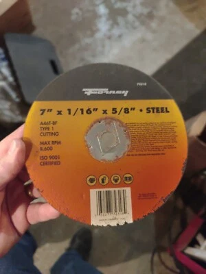 Forney  7 in. Aluminum Oxide  Steel Cutting Wheel  1/16 in.  x 5/8 in.  7pcs - Image 1 of 4