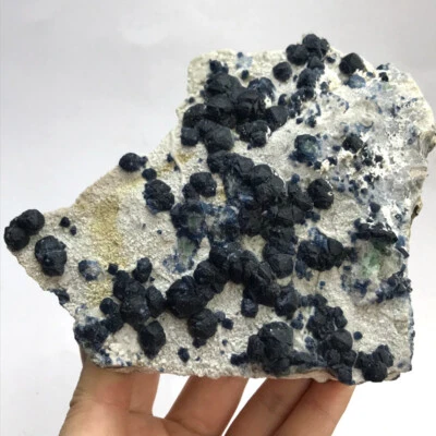 720G Natural Arándano Fluorita Cuarzo Racimo Cristal Mineral Espécimen Curación Foto 1 de 4