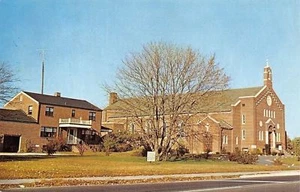 Seaford Delaware ~ Iglesia Católica Romana Nuestra Señora de Lourdes ~ PC de los años 50 - Imagen 1 de 2