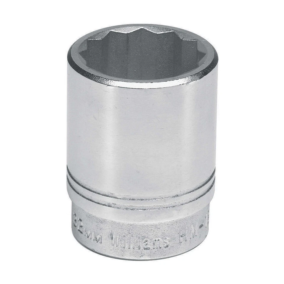 23mm Shallow Supertorque Socket, 12pt, 3/4"Drive, Chrome Williams USA JHWHM-1223 - Image 1 of 1
