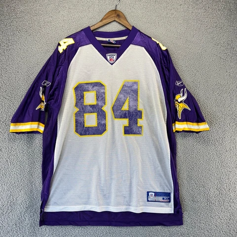 Vintage Reebok Randy Moss Minnesota Vikings Adult XL White Purple On Field Mens Cover