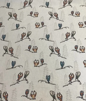 Fryetts QUIRKY OWLS 100% Cotton Fabric for Curtain/ Upholstery/Crafts/Cushions - Image 1 of 3