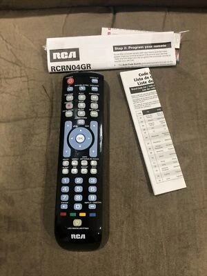 RCA RCRN04GR Universal 4-Device Multi-Function Partially Backlit Remote Control - Image 1 of 3