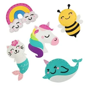 Kids Sewing Kit Make Your Own Creative Felt Plush Animals Toy Craft Unicorn - Picture 1 of 7