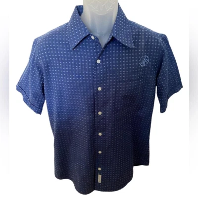 LOCAL MOTION Blue Hawaii Surf Collared Short Sleeve Shirt Men - Image 1 of 4