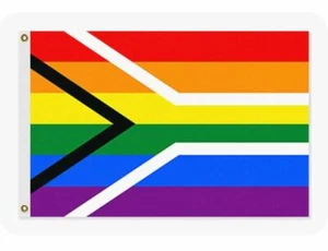 Bandera del Orgullo LGBTQIA de Sudáfrica - estándar o de lujo, 3x2/5x3/1x2 LGBTQX LGBTQ - Imagen 1 de 6
