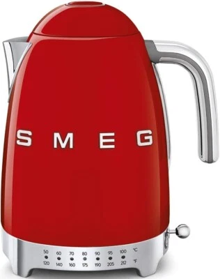 Smeg Red Stainless Steel 50's Retro Variable Temperature Kettle KLF04RDUS USED - Image 1 of 4
