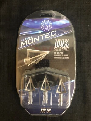 G5 Montec Standard 100 Grain 3 Pack Broadheads - Image 1 of 4