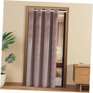 Velvet Door Curtains Grommet Privacy for Doorway,Closet Curtain for Open - Picture 1 of 8