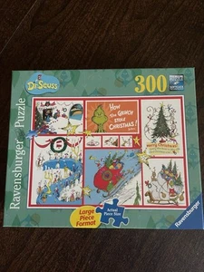 2017 RAVENSBURGER Dr. Seuss GRINCH CHRISTMAS 300 Piece LARGE Format Puzzle FUN! - Picture 1 of 8