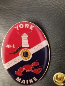 Pin's Pins Pin Enamel 63 Association LIONS CLUB  "YORK MAINE 1979"  - Picture 1 of 5