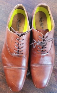 Oxford Florsheim Francisco Cognac Cap-Toe taglia 8,5 - Foto 1 di 9