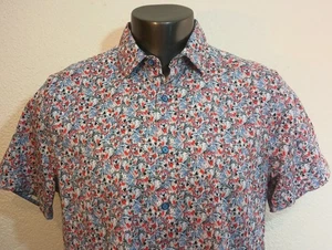 Camisa Robert Graham XL Calce Clásico Manga Corta Botón Frontal León Tigre Pantera - Imagen 1 de 12