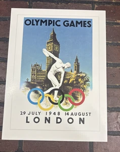 1948 London Summer Olympics Poster 12x16” - Picture 1 of 4
