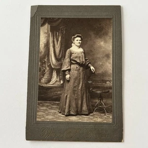 Antike Kabinettkarte Foto an Bord schöne Frau New York NY - Bild 1 von 11