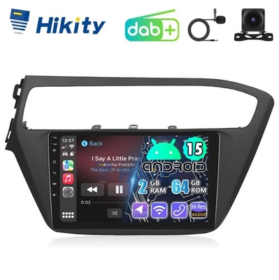 HIKITY 9" 2+64GB DAB+ CarPlay Android Radio Für Hyundai i20 GB 18-20 GPS Navi RDS WIFI