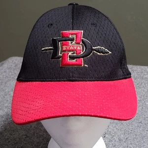 Vintage SDSU Aztecs Hat Cap Men Small Medium Black Y2K Zephyr Fitted Basketball  - Picture 1 of 12