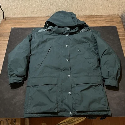 Parka de plumón Eddie Bauer Gore Tex para mujer pequeña mediana verde abrigo de invierno con capucha Foto 1 de 4