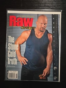 WWF WWE WCW RAW MAGAZINE FEBRUARY 2003 STONE COLD W STACY KEIBLER POSTER MINT - Picture 1 of 1