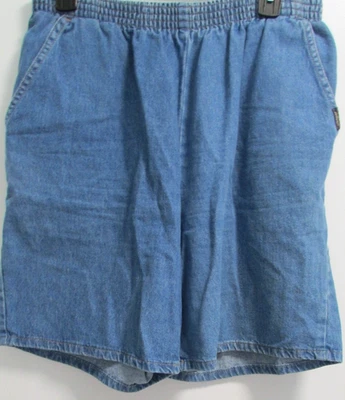 Pantalones Cortos Para Mujer 16 Ave Elastizados Cintura Elástica Azul Jean Denim POR CHIC Foto 1 de 4