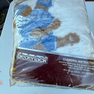 "Manta vintage de osos de peluche aeróbicos Biederlack 60" x 80""" - Imagen 1 de 4