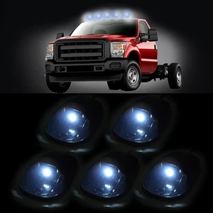 for Dodge 5x Smoke Lens Roof Running Cab Marker Lights + T10 White LED Bulb US - Picture 1 of 7